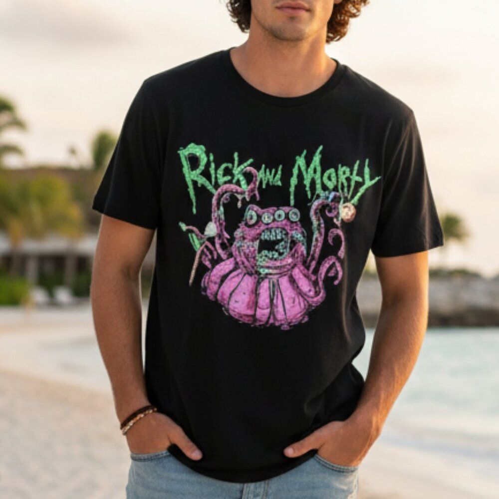 Rick & Morty Official Adult Swim Graphic T-Shirt – Men’s Size Medium